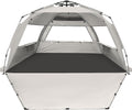 Deluxe Pop Up Beach Tent Sun Shade Shelter for 3-4/5-6 Person, UV Protection, Extendable Floor with 3 Ventilating Windows Plus Carrying Bag, Stakes, and Guy Lines