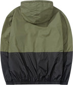 Men Lightweight Windbreaker Jackets Outdoor Hooded Pocket Raincoat Jacket