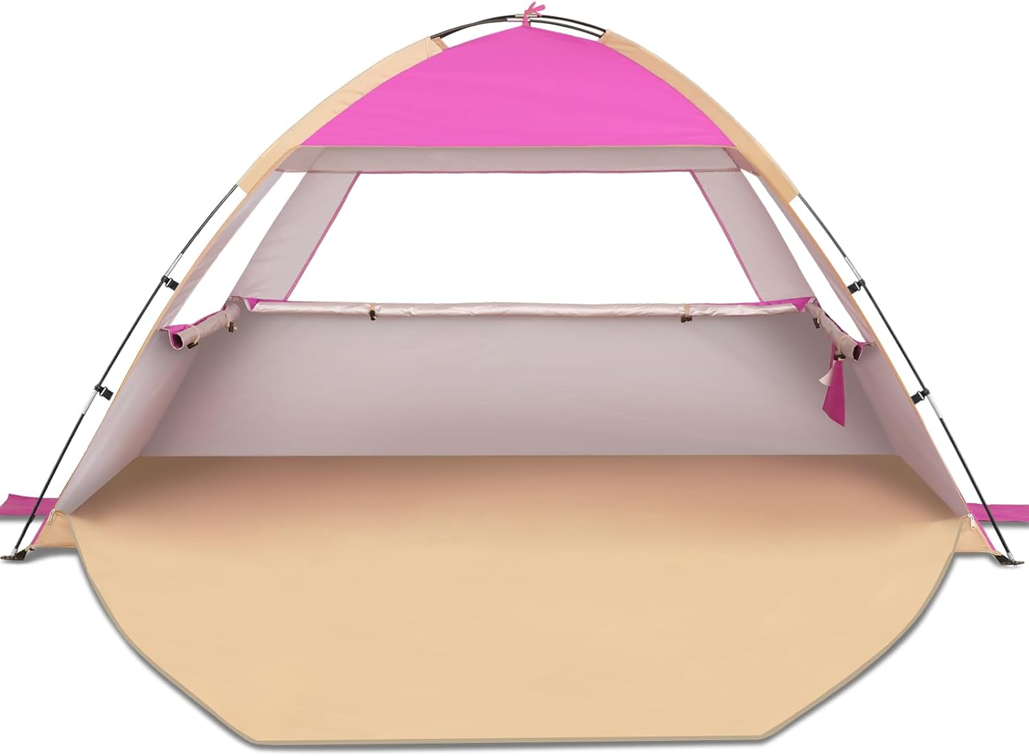 Beach Tent Sun Shelter for 3/4/6/8 Person, UPF 50+ UV Protection Beach Canopy, Lightweight and Easy Setup Cabana, Portable Shade Tent