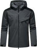 Waterproof Jackets for Men Lightweight Rain Jacket Hooded Raincoat Zip Windbreaker for Running Hiking Travel