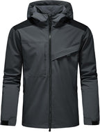 Waterproof Jackets for Men Lightweight Rain Jacket Hooded Raincoat Zip Windbreaker for Running Hiking Travel