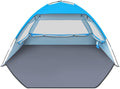 Beach Tent Sun Shelter for 3/4/6/8/10 Person with UPF 50＋ UV Protection, Lightweight & Easy Setup Beach Shade Canopy, Portable Beach Shade Tent Beach Cabana