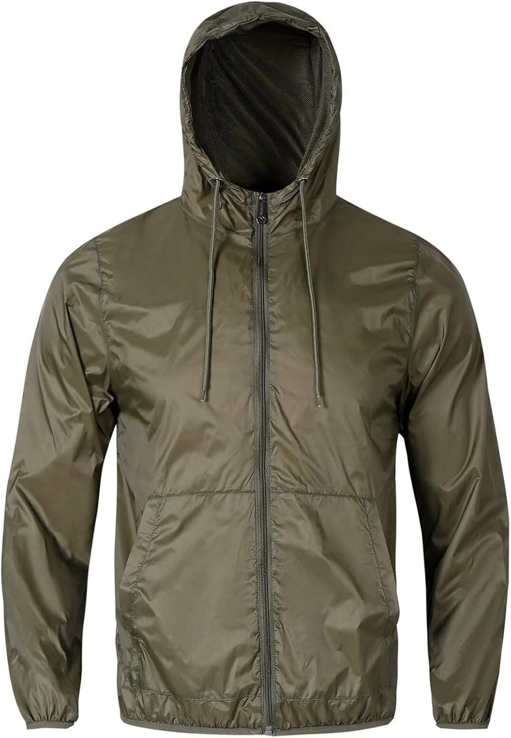 Mens Lightweight Running Jacket Waterproof Cycling Jackets Packable Uv Sun Protection Windbreaker with Hood