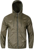 Mens Lightweight Running Jacket Waterproof Cycling Jackets Packable Uv Sun Protection Windbreaker with Hood