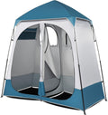 2 Room Shower Tent, 7.5 FT Instant Pop Up Shelter with Carrying Bag, Privacy Changing Room Tent,Perfect for Portable Toilet, Camping, Dressing, Outdoor Indoor, Easy Set Up (Blue)