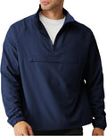 Men's Lightweight Quarter Zip Pullover Windbreaker for Golf, Hiking, and Running Wind Breaker Jackets with Pocket