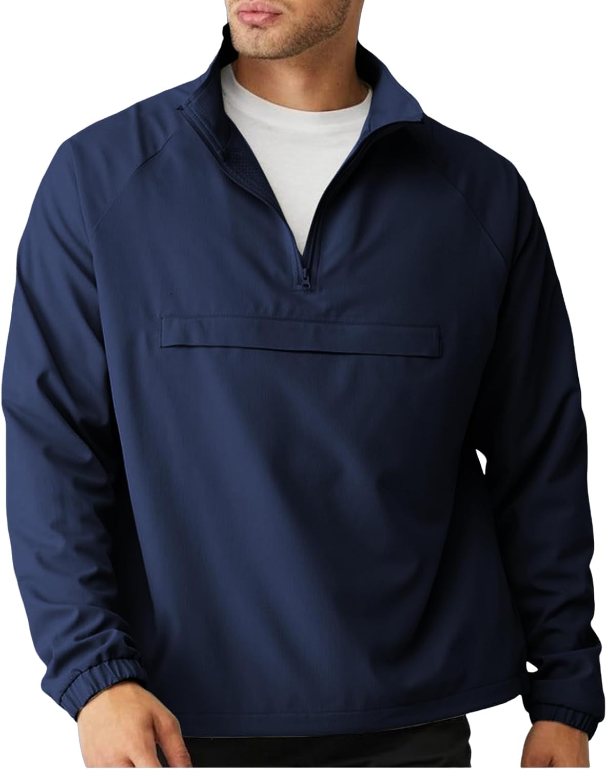 Men's Lightweight Quarter Zip Pullover Windbreaker for Golf, Hiking, and Running Wind Breaker Jackets with Pocket