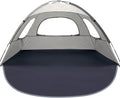 Beach Tent Anti-UV Portable Sun Shade Shelter for 3/4/6/8 Person, Extendable Floor with 3 Ventilating Mesh Windows Plus Carrying Bag, Stakes and Guy Lines