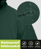 Men's Rain Jacket Windbreaker Packable,Lightweight Golf Rain Coat Inner Pocket for Camping Hiking Cycling