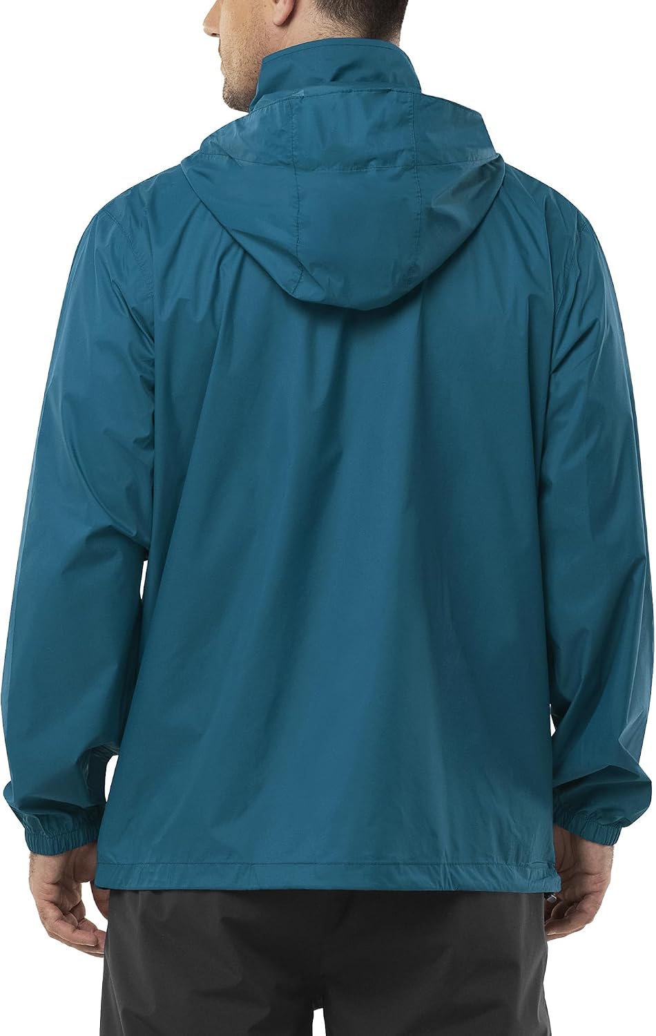 Men's Rain Jacket Waterproof Lightweight Packable Rain Shell Raincoat with Hood for Golf Hiking Travel