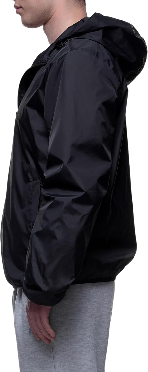 Men's Lightweight Packable Windbreaker Water-Resistant Weatherproof Jacket