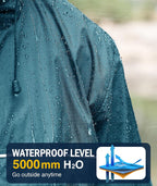 Rain Jacket Men Waterproof Windbreaker, Lightweight Hooded Raincoat for Daily Casual